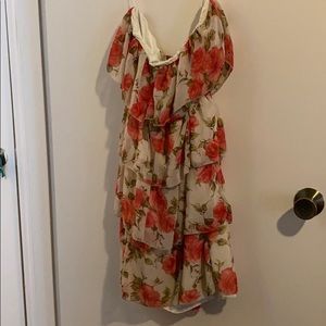 Strapless Floral dress